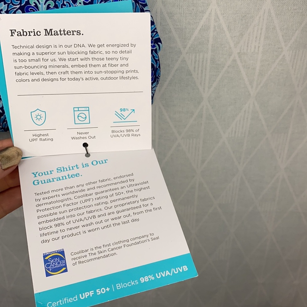 Coolibar Reversible Swim Bra - Picture 6 of 10